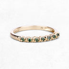 0.16 Carat Genuine Green Diamond 14K Yellow Gold Ring (I1-I2)