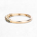 0.16 Carat Genuine Green Diamond 14K Yellow Gold Ring (I1-I2)