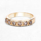 0.49 Carat Genuine Champagne Diamond 14K Yellow Gold Ring (I1-I2)
