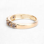 0.49 Carat Genuine Champagne Diamond 14K Yellow Gold Ring (I1-I2)
