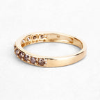 0.45 Carat Genuine Champagne Diamond 14K Yellow Gold Ring (I1-I2)
