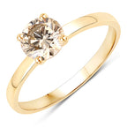 1.00 Carat Genuine TTLB Diamond 14K Yellow Gold Ring