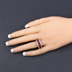 3.24 Carat Genuine Ruby and White Diamond 14K White Gold Ring