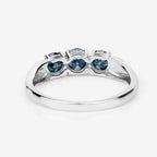 1.03 Carat Genuine Blue Diamond 14K White Gold Ring
