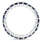 1.63 Carat Genuine Blue Sapphire 14K White Gold Ring