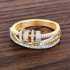 0.20 Carat Genuine White Topaz .925 Sterling Silver Ring