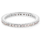 0.57 Carat Genuine Champagne Diamond .925 Sterling Silver Ring