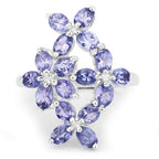 2.89 Carat Genuine Tanzanite .925 Sterling Silver Ring