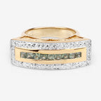 1.08 Carat Genuine Green Sapphire .925 Sterling Silver Ring