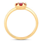 0.50 Carat Genuine Ruby 14K Yellow Gold Ring