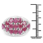 3.00 Carat Genuine Ruby .925 Sterling Silver Ring