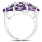 9.28 Carat Genuine Amethyst .925 Sterling Silver Ring