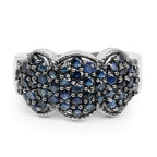 2.35 Carat Genuine Blue Sapphire .925 Sterling Silver Ring