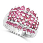 2.70 Carat Genuine Ruby .925 Sterling Silver Ring