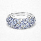 1.48 Carat Genuine Tanzanite .925 Sterling Silver Ring