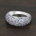 1.48 Carat Genuine Tanzanite .925 Sterling Silver Ring