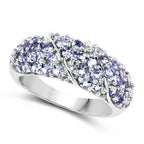 1.48 Carat Genuine Tanzanite .925 Sterling Silver Ring