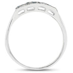 0.48 Carat Genuine Blue Diamond .925 Sterling Silver Ring