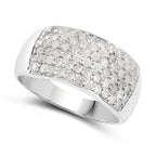 1.21 Carat Genuine White Diamond .925 Sterling Silver Ring