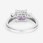 0.96 Carat Genuine Pink Sapphire  .925 Sterling Silver Ring