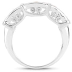 1.08 Carat Genuine Orange Sapphire .925 Sterling Silver Ring
