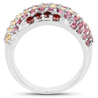 2.35 Carat Genuine Multi Stone .925 Sterling Silver Ring
