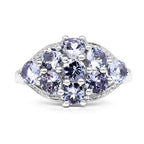 2.07 Carat Genuine Tanzanite .925 Sterling Silver Ring