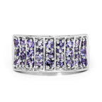 1.23 Carat Genuine Tanzanite .925 Sterling Silver Ring