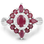 2.89 Carat Genuine Ruby .925 Sterling Silver Ring