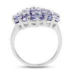 5.28 Carat Genuine Tanzanite .925 Sterling Silver Ring