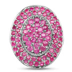 3.11 Carat Genuine Ruby .925 Sterling Silver Ring
