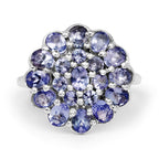 2.70 Carat Genuine Tanzanite .925 Sterling Silver Ring