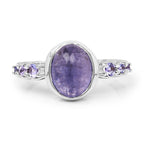 3.82 Carat Genuine Tanzanite .925 Sterling Silver Ring