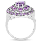 2.67 Carat Genuine Amethyst .925 Sterling Silver Ring