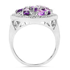 2.76 Carat Genuine Amethyst .925 Sterling Silver Ring