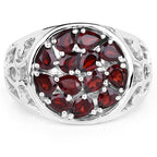 2.34 Carat Genuine Garnet .925 Sterling Silver Ring