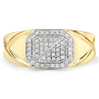 0.24 Carat Genuine White Diamond .925 Sterling Silver Ring
