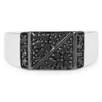 0.35 Carat Genuine Black Diamond .925 Sterling Silver Ring