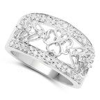 0.31 Carat Genuine White Diamond .925 Sterling Silver Ring