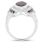 4.06 Carat Genuine Garnet .925 Sterling Silver Ring