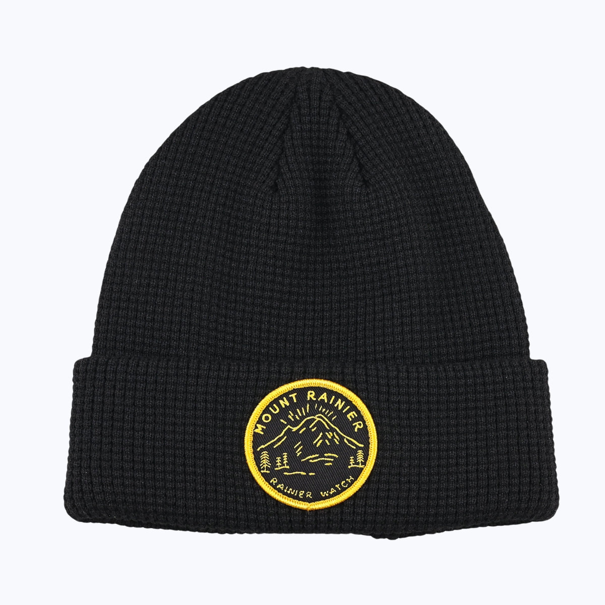 Ranger Patch Waffle Recycled Beanie - Black