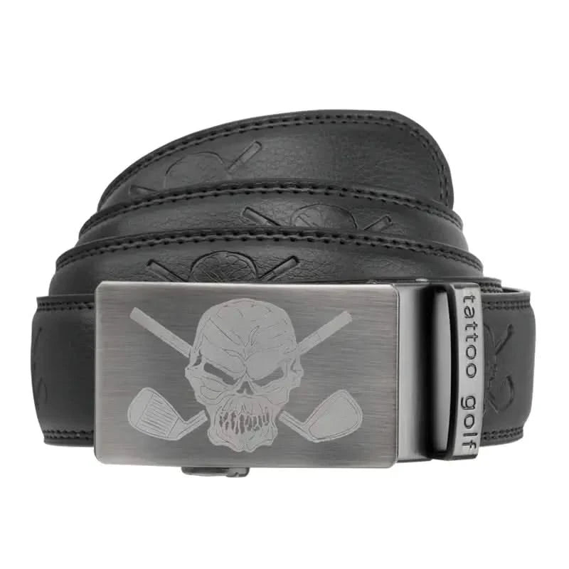 Leather Ratchet Belt - One Size Fits Most (Black)