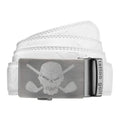 Leather Ratchet Belt - One Size Fits Most (White)