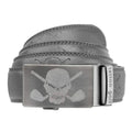 Leather Ratchet Belt - One Size Fits Most (Grey)