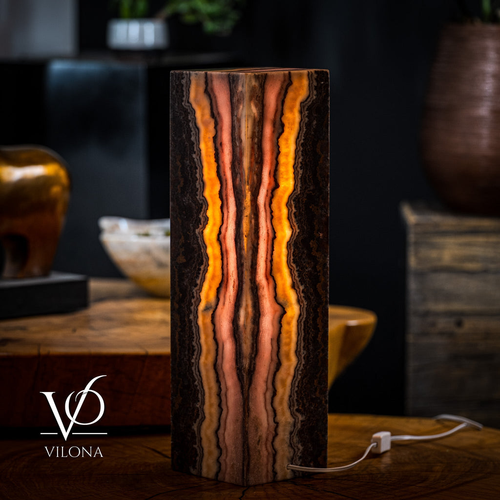 Razzberry Rosa Onyx Lamp (Table Lamp #3)