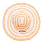 Kids Striped Ribbon Bucket Hat With Chin Strap