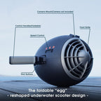 RBS WARP 10 630W 3-Speed Underwater Sea Scooter For Scuba Diving And Snorkeling (SAK94185)