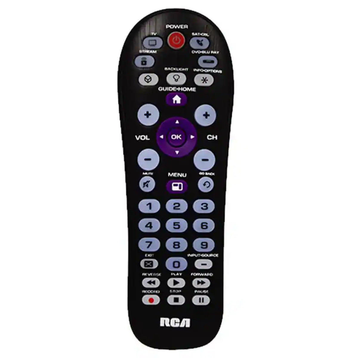 RCA Big Button Universal Remote 3 Device Backlit Control RCR313BEV Black - RCR414BHE-MI