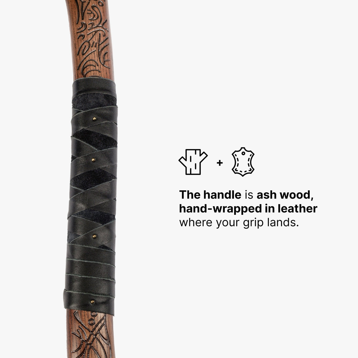 Real Leviathan axe with Glow-in-the-Dark Runes
