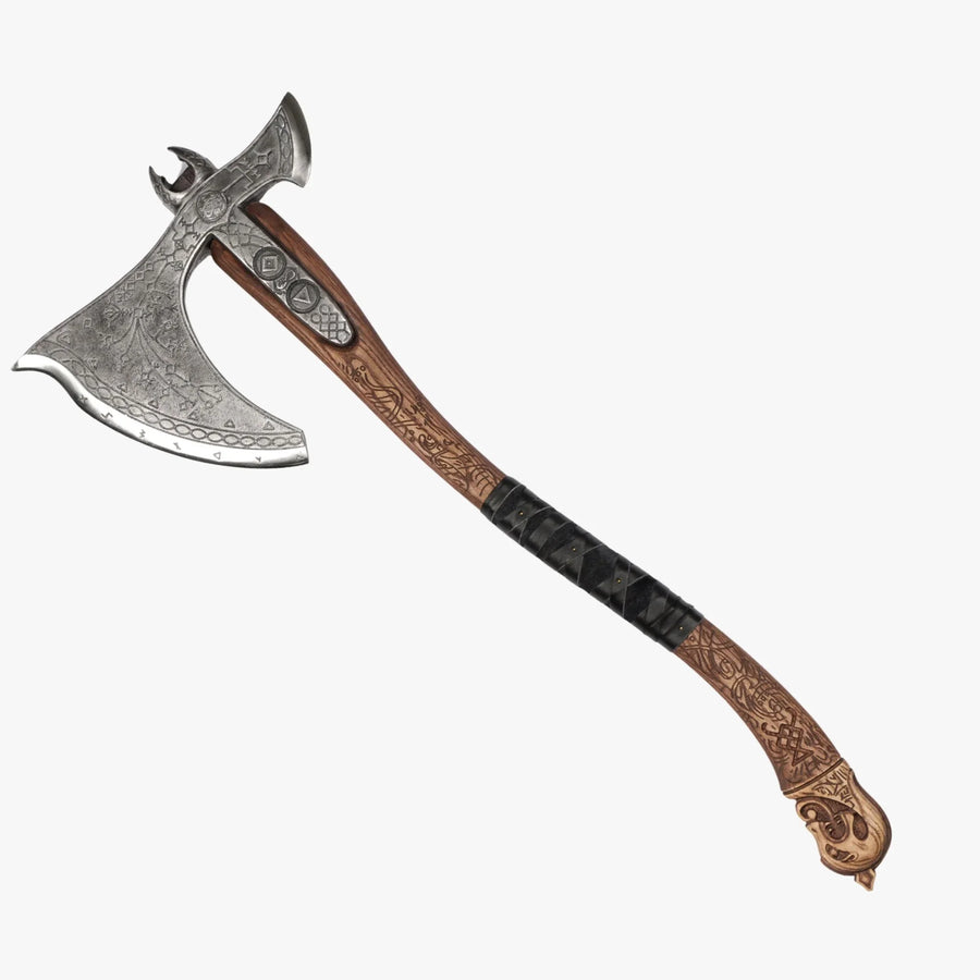 Real Leviathan axe with Glow-in-the-Dark Runes